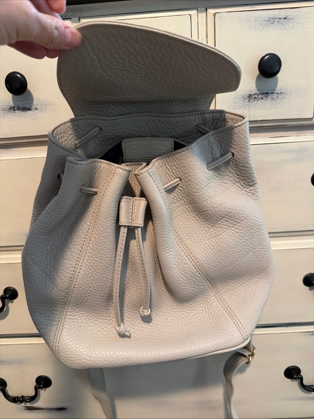 Vintage Coach Sonoma Drawstring Backpack N5E-4911 4911 EUC Pebbled Leather Italy - Picture 2 of 10